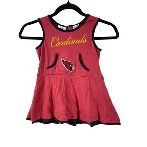 NFL Team‎ Apparel Kids Arizona Cardinals Dress 4T Sleeveless Red Football